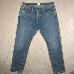 Todd Snyder Jeans Selvedge Straight Leg Mens 36 Medium Blue Whiskered Button Fly